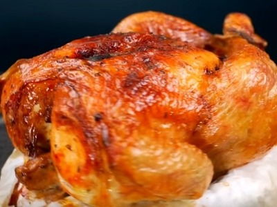 Как запечь курицу на подставке из фольги