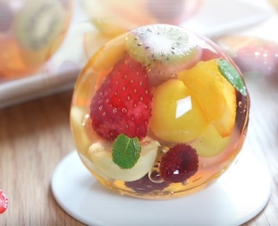 Сырно-фруктовый шар — желейный десерт