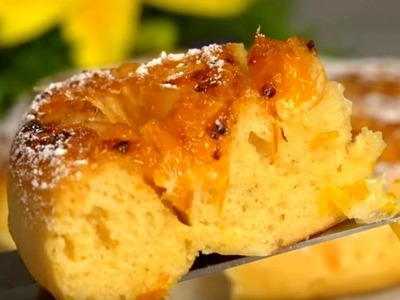 Пирог с мандаринами на сковороде — рецепт