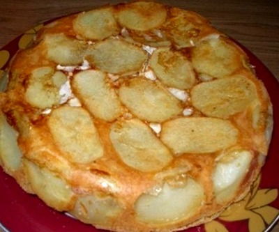 Заливной пирог с картофелем и курицей