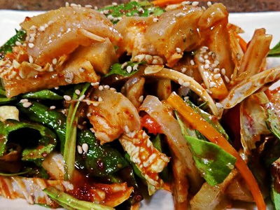 Закуска из свиной шкуры по-корейски — рецепт